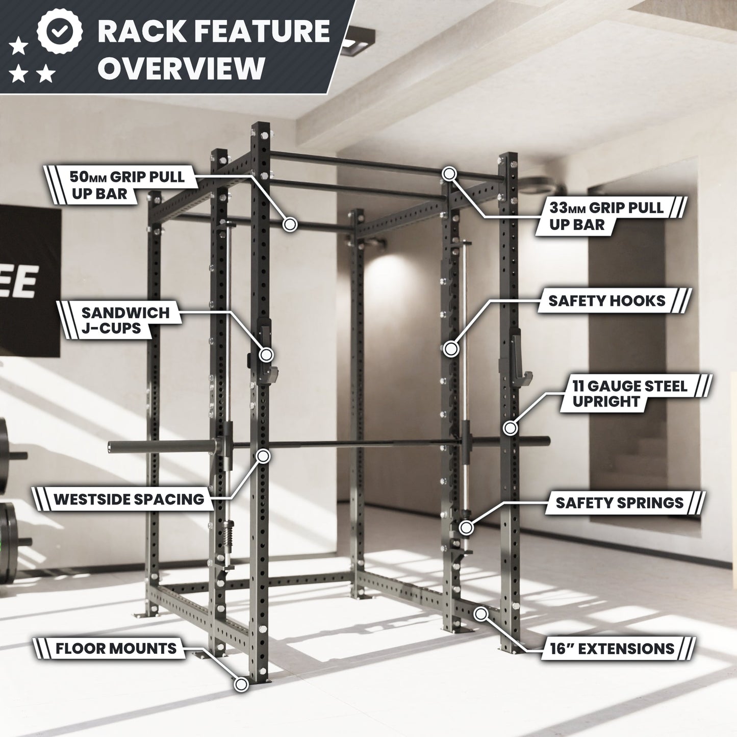Synergee 2300 Series Power Cage with Smith Machine