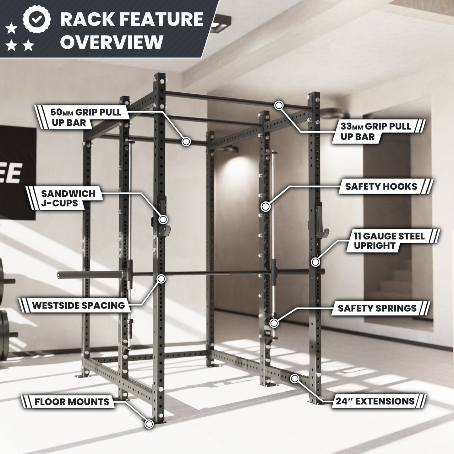 Synergee 2300 Series Power Cage with Smith Machine