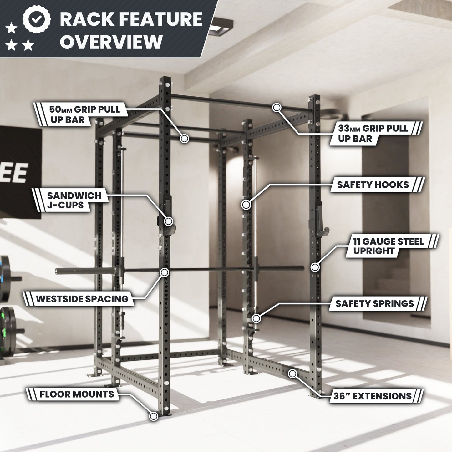 Synergee 2300 Series Power Cage with Smith Machine