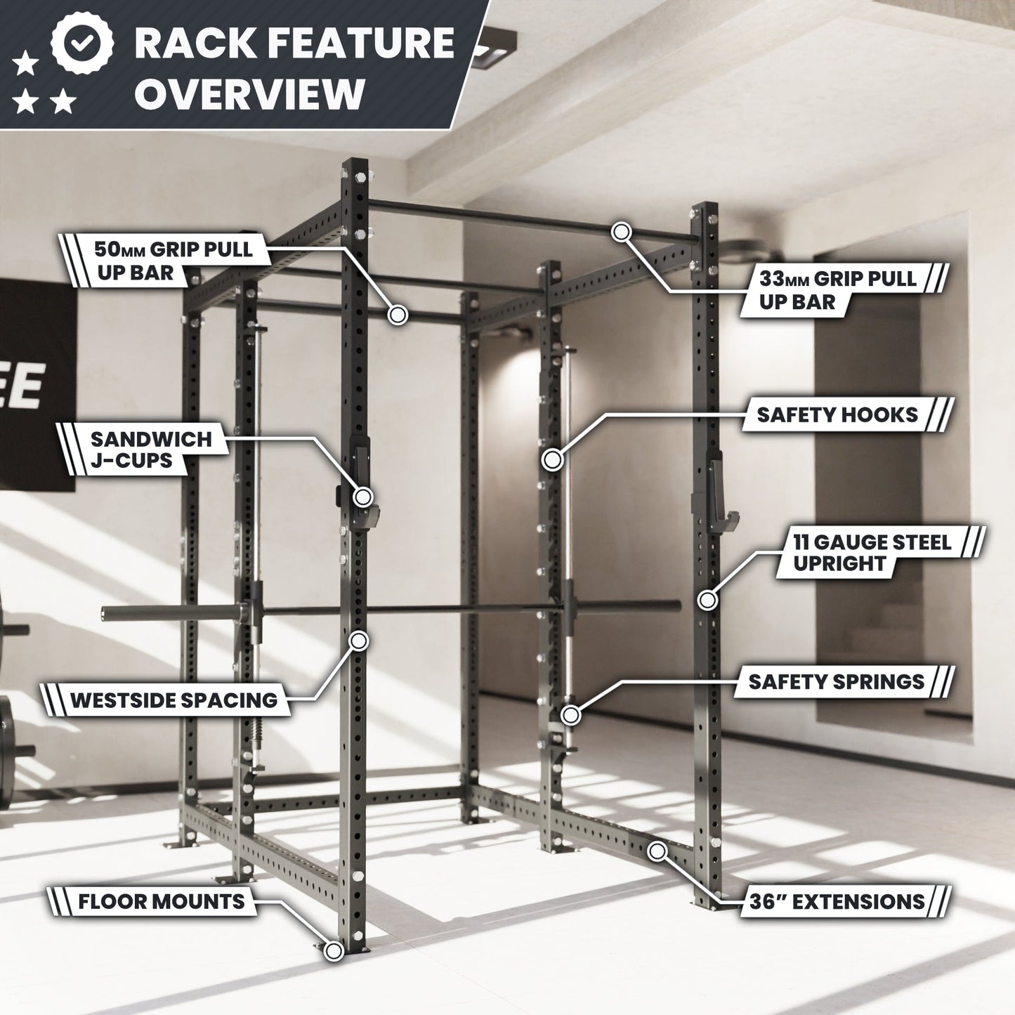 Synergee 2300 Series Power Cage with Smith Machine