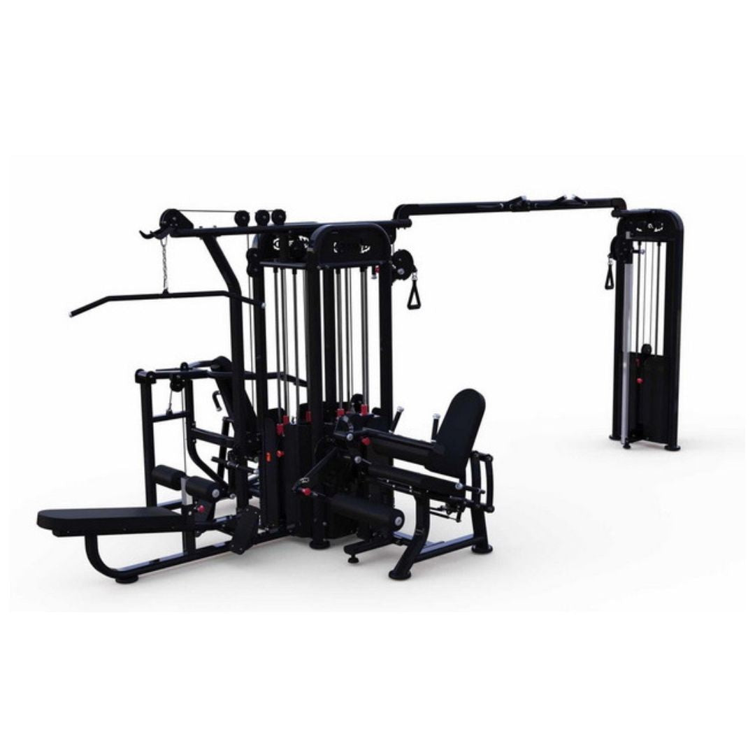 5 Stack Megatron Compact Multi-Gym - Muscle D Fitness - Lat Pull, Low Row, Bench Press, Lat Pull, Leg Ext / Curl