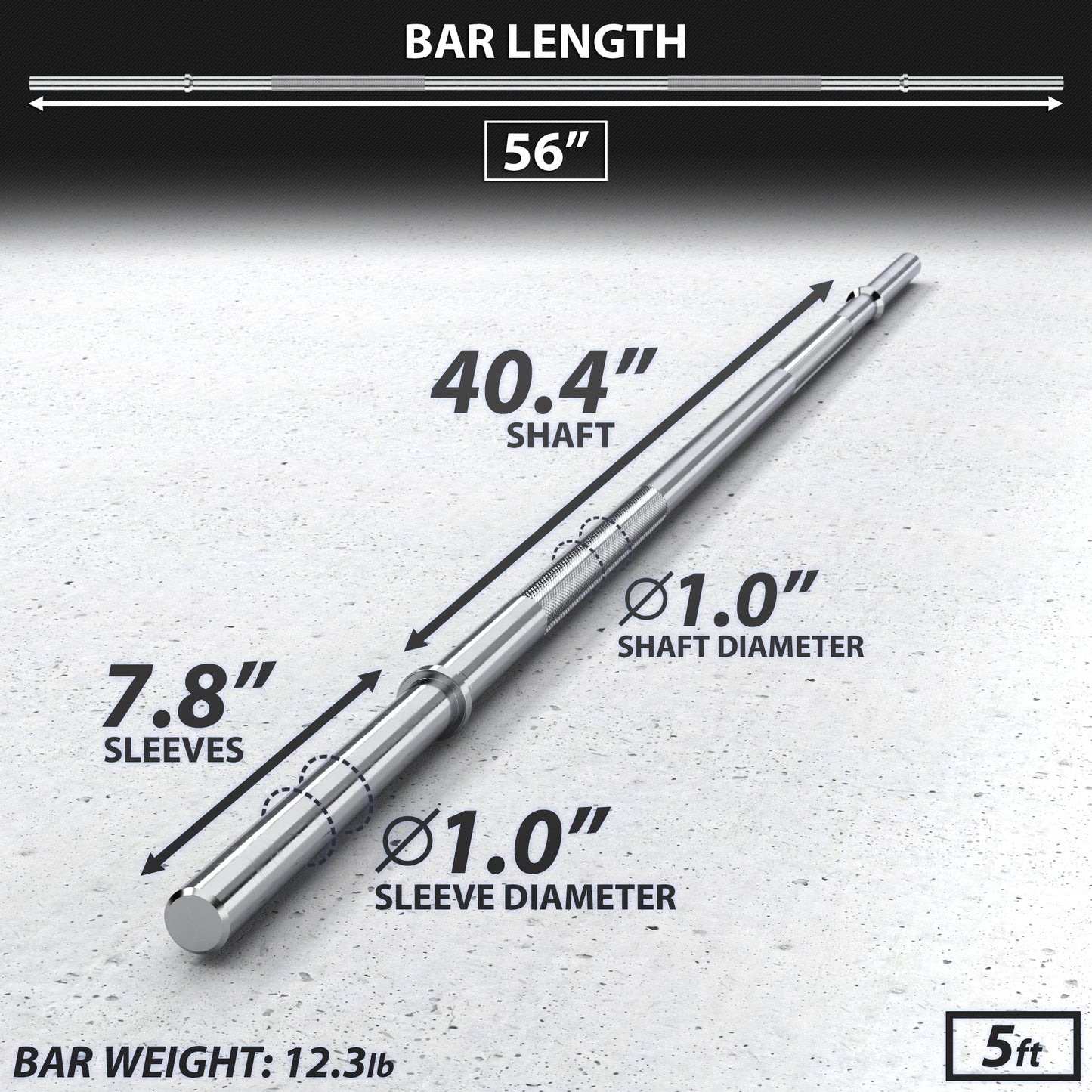 Synergee 1" Barbell