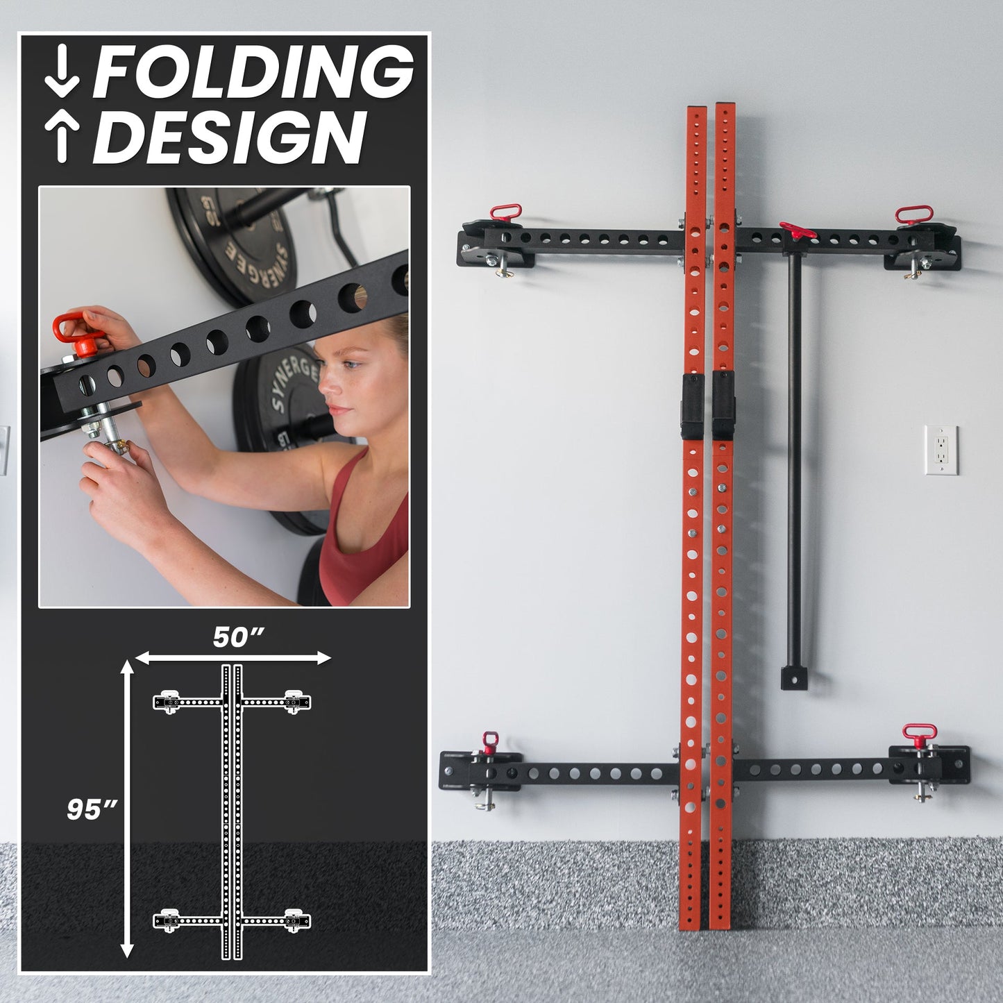 Synergee 2200 Series Folding Squat Rack
