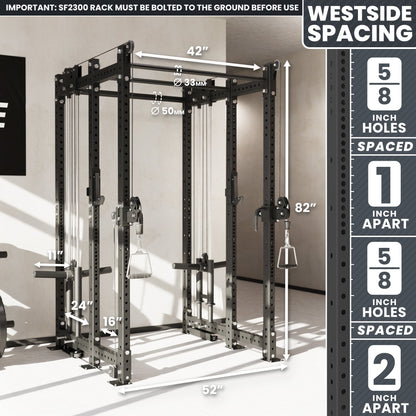 Synergee 2300 Series Power Cage with Plate Loaded Cable Cross Overs