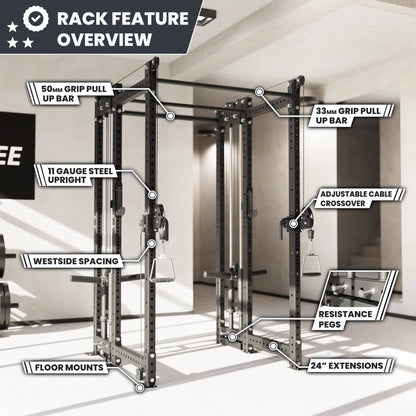 Synergee 2300 Series Power Cage with Plate Loaded Cable Cross Overs
