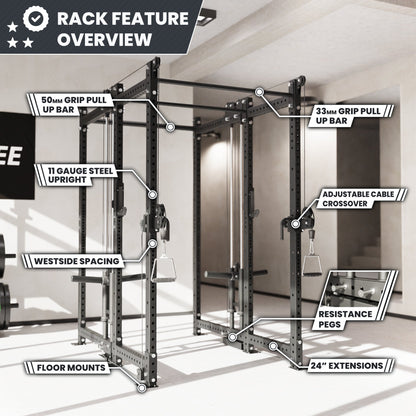 Synergee 2300 Series Power Cage with Plate Loaded Cable Cross Overs