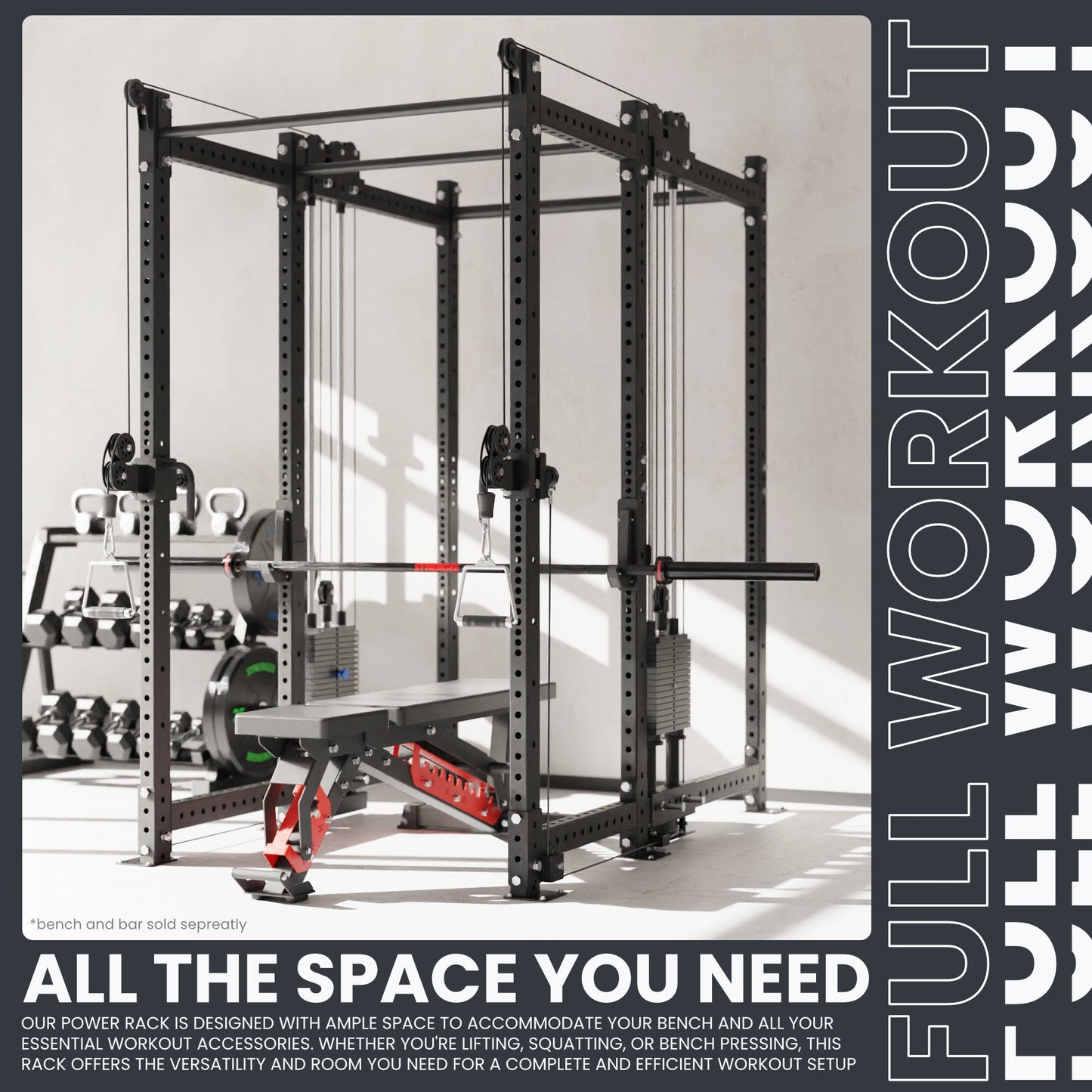 Synergee 2300 Series Power Cage with Synchronized Loaded Cable Cross Overs