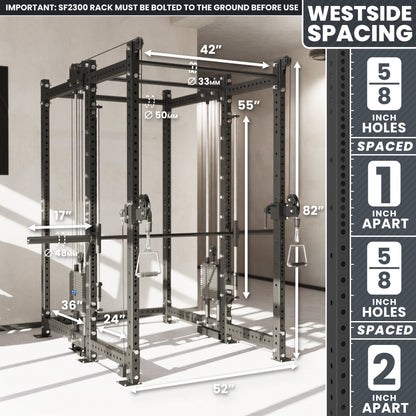 Synergee 2300 Series Power Cage with Synchronized Loaded Cable Cross Overs and Smith Machine