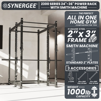 Synergee 2300 Series Power Cage with Smith Machine