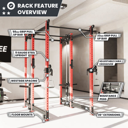 Synergee 2300 Series Power Cage with Plate Loaded Cable Cross Overs
