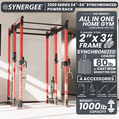 Synergee 2300 Series Power Cage with Synchronized Loaded Cable Cross Overs