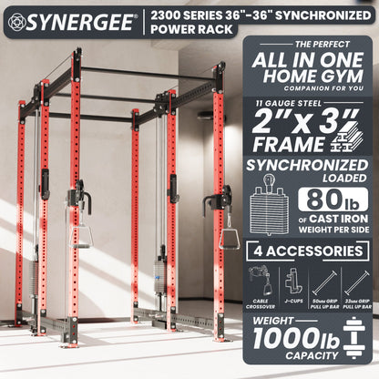 Synergee 2300 Series Power Cage with Synchronized Loaded Cable Cross Overs