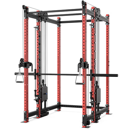 Synergee 2300 Series Power Cage with Synchronized Loaded Cable Cross Overs and Smith Machine