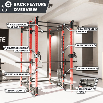 Synergee 2300 Series Power Cage with Synchronized Loaded Cable Cross Overs and Smith Machine